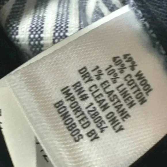 Bonobos Cotton Linen Dress Pants strip tollegno 1900 slim fit Italy 34/32
NWOT - Picture 4 of 6